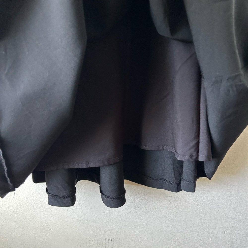 Banana Republic Wool Midi A-line Swing Black Dress Sleeveless Classic LBD 6 S - Picture 8 of 11